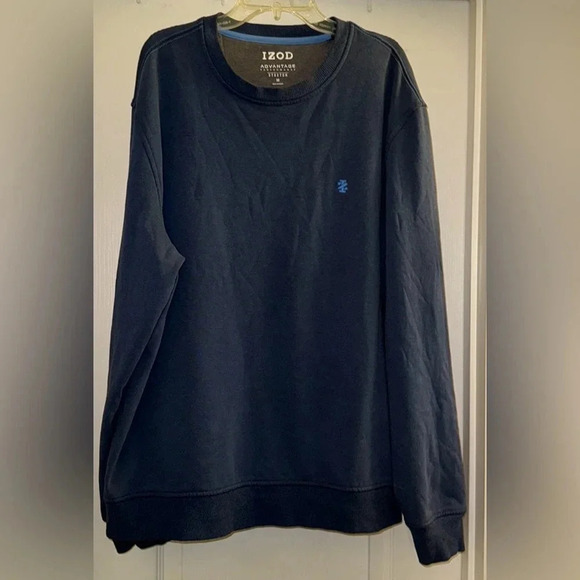 IZOD Advantage Performance Stretch Crew Neck Blue Sweater - Picture 1 of 6